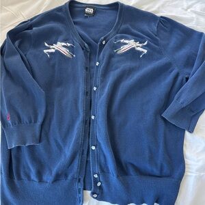 Her Universe women’s Navy Cardigan with Embroidered X-wings